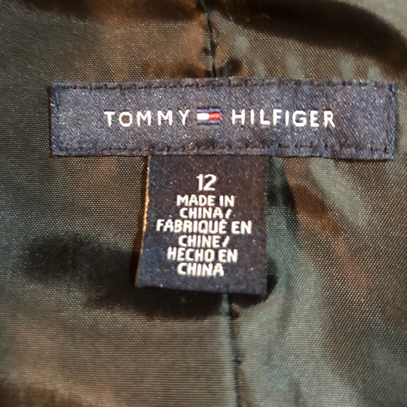 Tommy Hilfiger Black Velvet / white polka dot jacket - impulse purchase 12 -NWOT - Picture 2 of 11